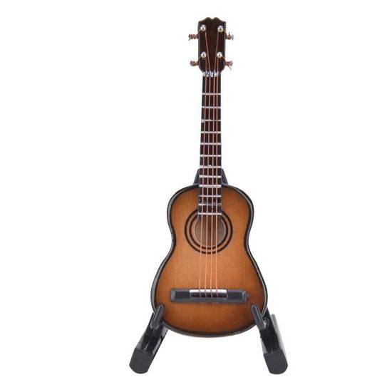 Ornement De Basson Miniature En Bois 17cm - Décoration Musicale Artisanale Réaliste