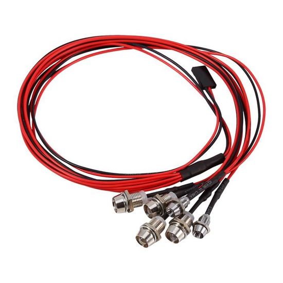 Phare LED Blanc Pour Voiture RC échelle 1/10 – Alimentation Par Récepteur – Haute Simulation, Facile à Installer