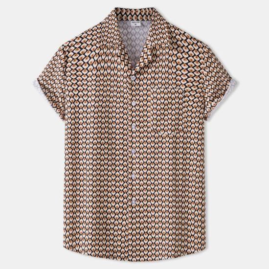 Chemise à Manches Courtes avec Imprimé Fleurs Léopard - INSFITY - Homme - Loose - Bleu marine Bleu marine - Prêt-à-Porter Chemise à Manches Courtes avec Imprimé Fleurs Léopard - INSFITY - Homme - Loose - Bleu marine Bleu marine - Prêt-à-Porter