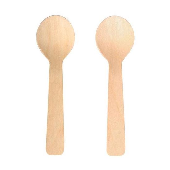 Lot De 6 Cuillères En Bois De Hêtre - Longueur 30,5 Cm, Largeur 6,3 Cm - Pour Cuisiner, Mélanger, Servir - Lave-vaisselle Safe - 4