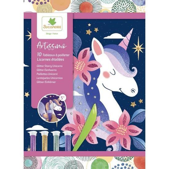 Sycomore Artissimo - 10 Tableaux Paillettes Fées - Loisir Créatif Dès 4 Ans