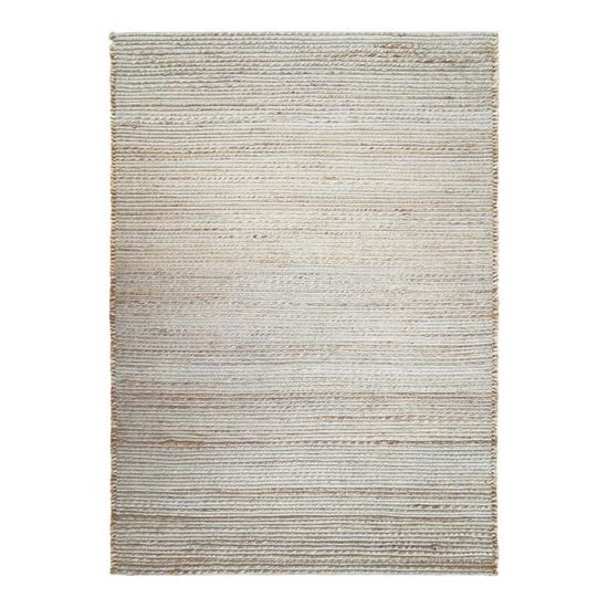 MARAGE - Tapis tissé et tressé en jute et coton naturel 160 cm x 230 cm
