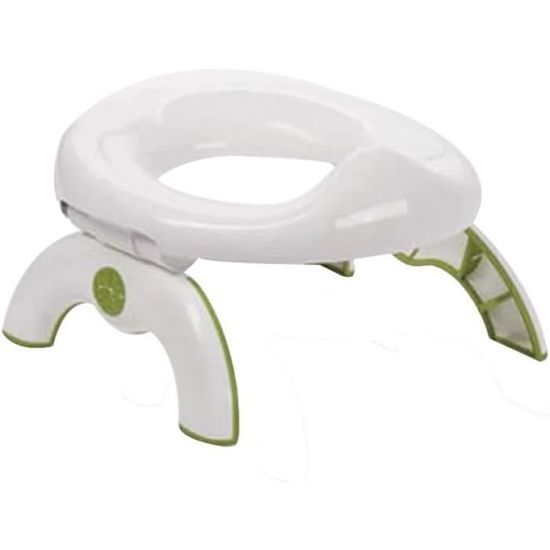 Réducteur Toilette Enfant Pliable Portable - Siège WC Voyage Avec Sac De Transport, Ventouses Antidérapantes, Vert - Idéal Pour Bébé Et Tout-Petit