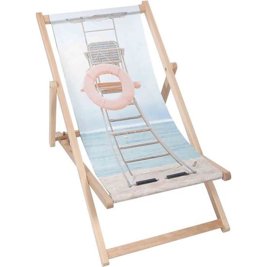KADAX Bain De Soleil, Chaise De Plage En Bois, Transat Jusqu'à 120 Kg