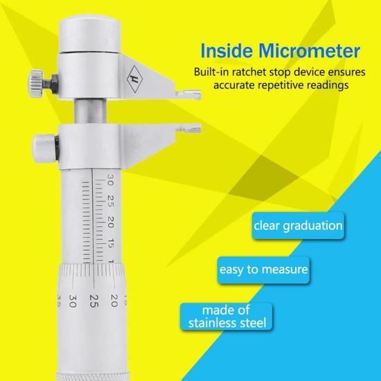 Micromètre Intérieur Acier Inoxydable - Plage De Mesure 530 Mm - Neuf Sans Marque