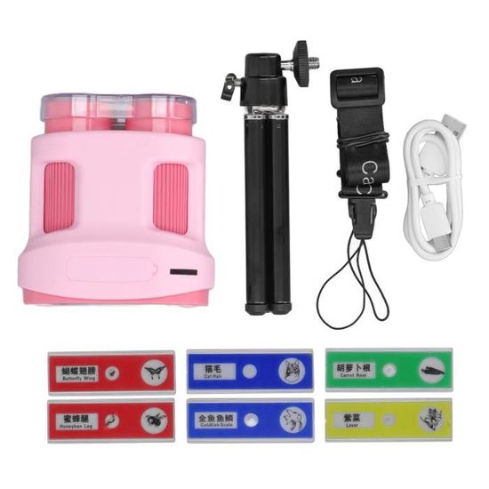 Microscope Numérique Portable 1000x Avec écran LCD 2 Pouces - Prise Photo/vidéo 1080P, Carte 32 Go, éclairage LED - 5