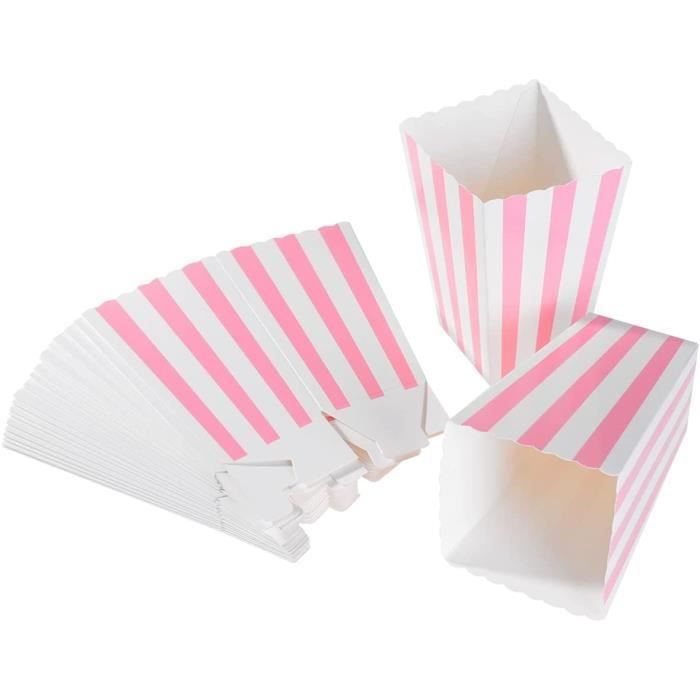 Zicopro 50 Pcs Popcorn Boîtes, Petites Boite Bonbon En Papier, Pot