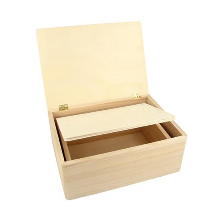 Boîtes rectangulaires en bois 'Artemio' Qté 2