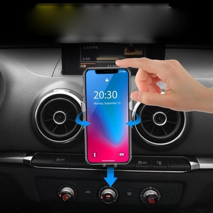 Support berceau de telephone A3 S3 de support de bâti de voiture pour le téléphone portable GPS or