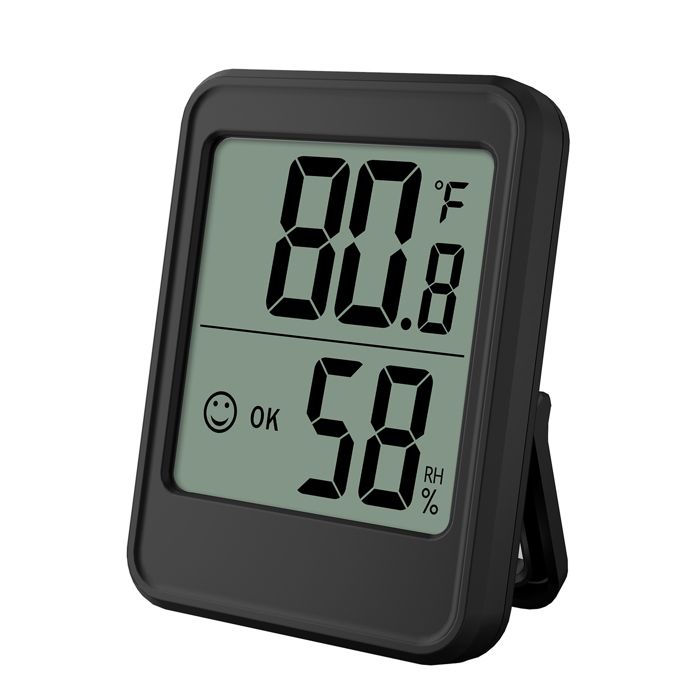 Thermomètre Intérieur d'humidité et Hygromètre Électronique, Mini Station Météo avec Commutateur ℃-℉ pour Maison, Bureau, Serre