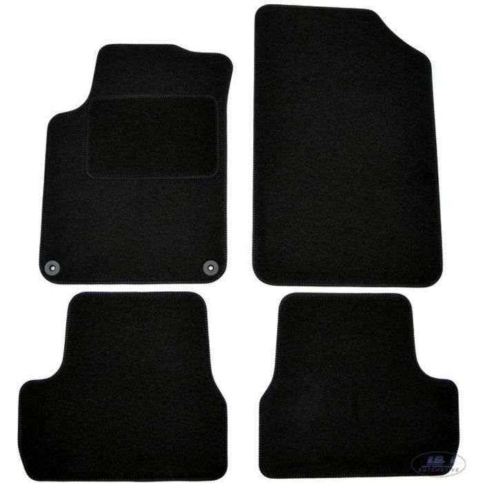 - Tapis de sol noir velours compatible avec Citroen DS3 2009-2015 4 pcs