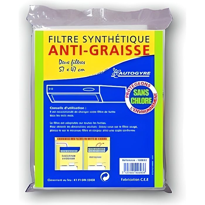 FILTRE HOTTE ANTI-GRAISSE 114X47CM