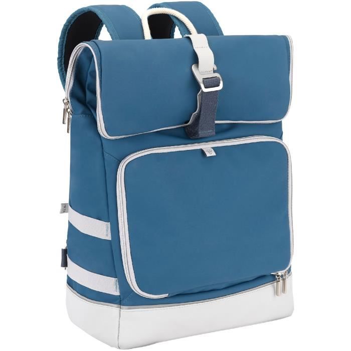 Babymoov Sac à dos à langer Le Sancy, Capacité ajustable 26 à 36L, Bleu