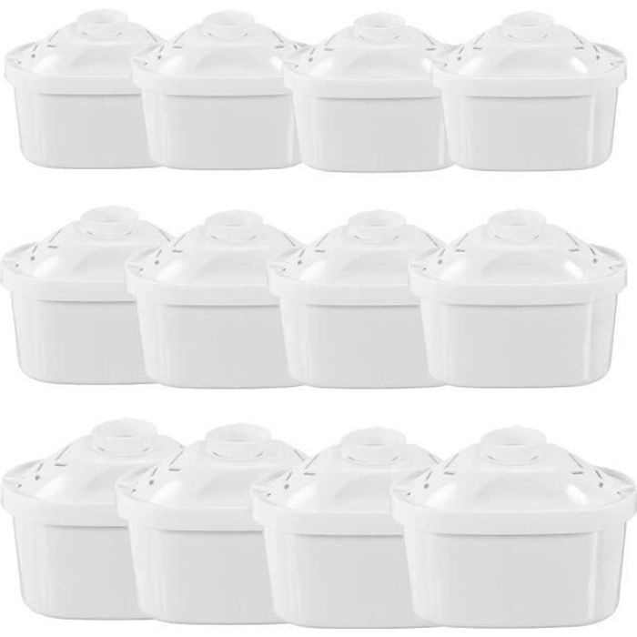 BLEOSAN Cartouche Filtrante pour Carafe Pack 12, Filtres à eau Universel pour Brita Maxtra Carafe Filtrante Bouilloire