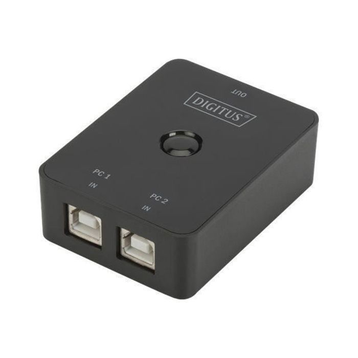 DIGITUS USB 2.0 Sharing Switch DA-70135-2 Commutateur de partage des périphériques USB 2 x USB 2.0 Ordinateur de bureau