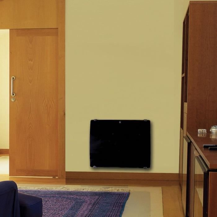 VOLTMAN Radiateur électrique verre galbé à inertie en céramique 1500W LCD programmable