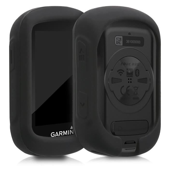 kwmobile Housse GPS vélo - Accessoire pour Garmin Edge 130 - Protection boitier navigateur - Étui en Silicone Noir