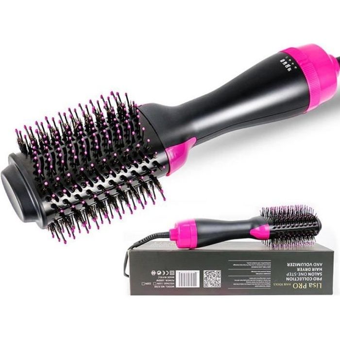 LEEGOAL Brosse à air chaud, sèche-cheveux en une étape multifonctionnel haute puissance 3 en 1 salon ionique négatif lisseur