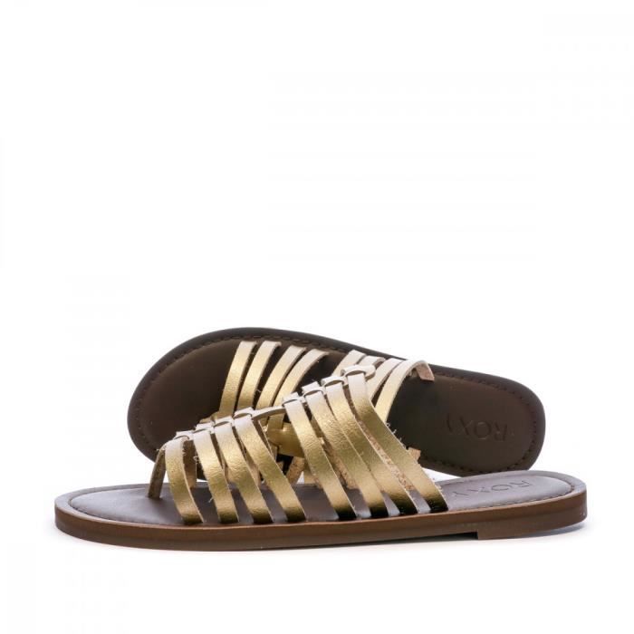 Sandales Doré multi-brides Femme Roxy Tia