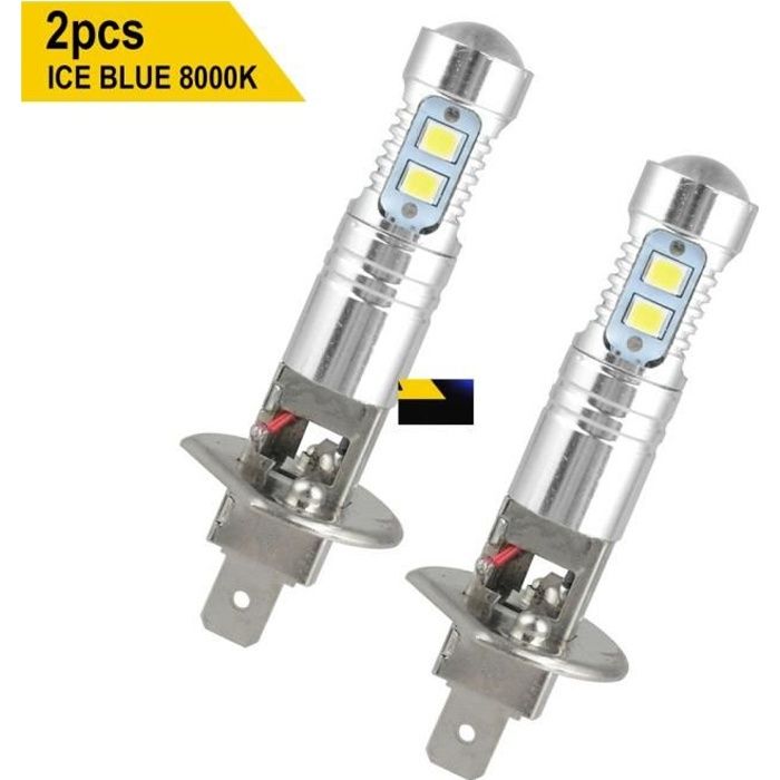 2pcs H1 LED Ampoules de phare de phare haute puissance Lampe de brouillard imperméable lumières de conduite étanche 6000K - 8000K