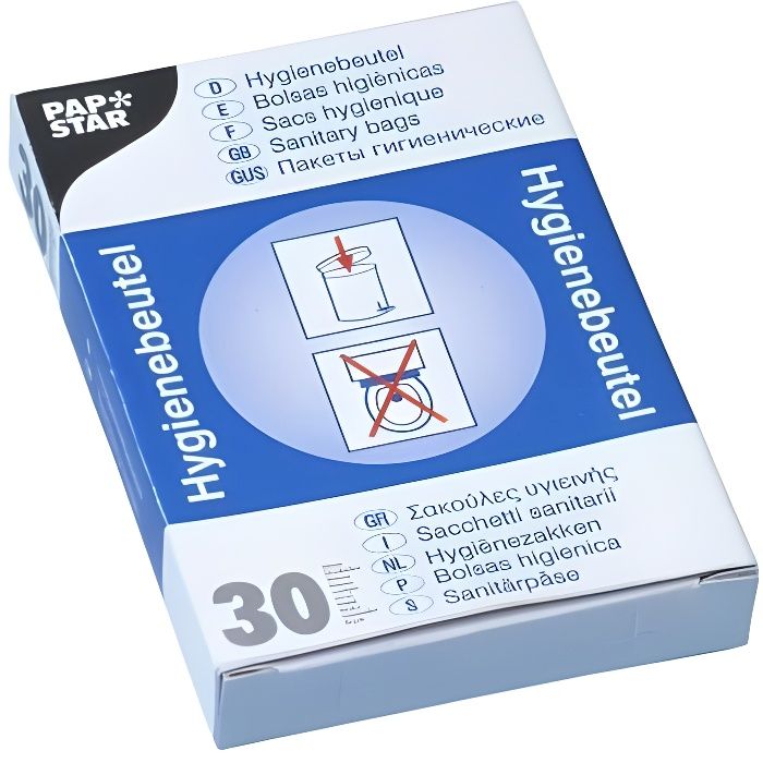 Sachets hygiéniques 28,5 cm x 8 cm x 7 cm en di…