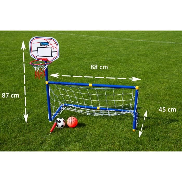 BUT DE FOOTBALL + PANIER DE BASKET POUR ENFANTS