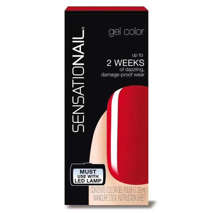 SENSATIONAIL Vernis gel semi-permanent Scarlet Red 71593 - Rouge