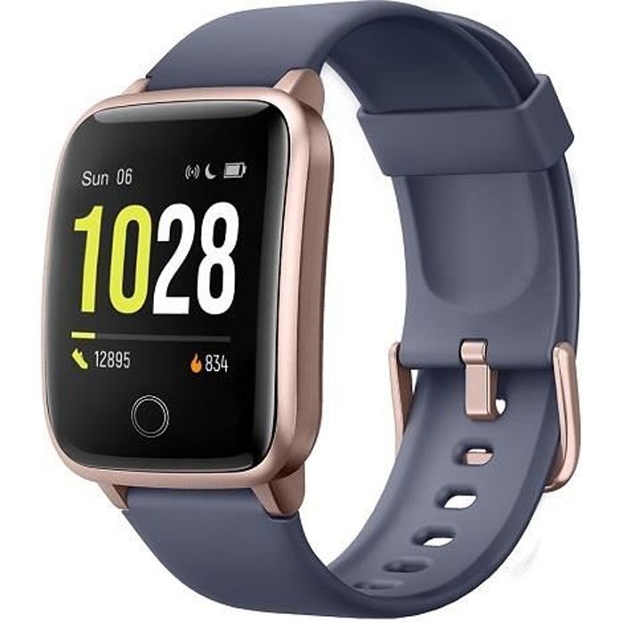 Willful Montre Connectée Homme Smartwatch Cardiofrequencemètre GPS Partagé 9 Modes Sport pour iOS Android - Bleu