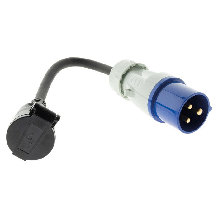 Adaptateur caravane ZENITECH femelle 16A - mâle CEE17