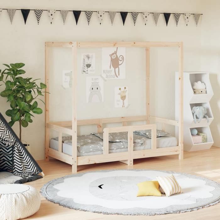 vidaXL Cadre de lit pour enfant 70x140 cm bois de pin massif 834510