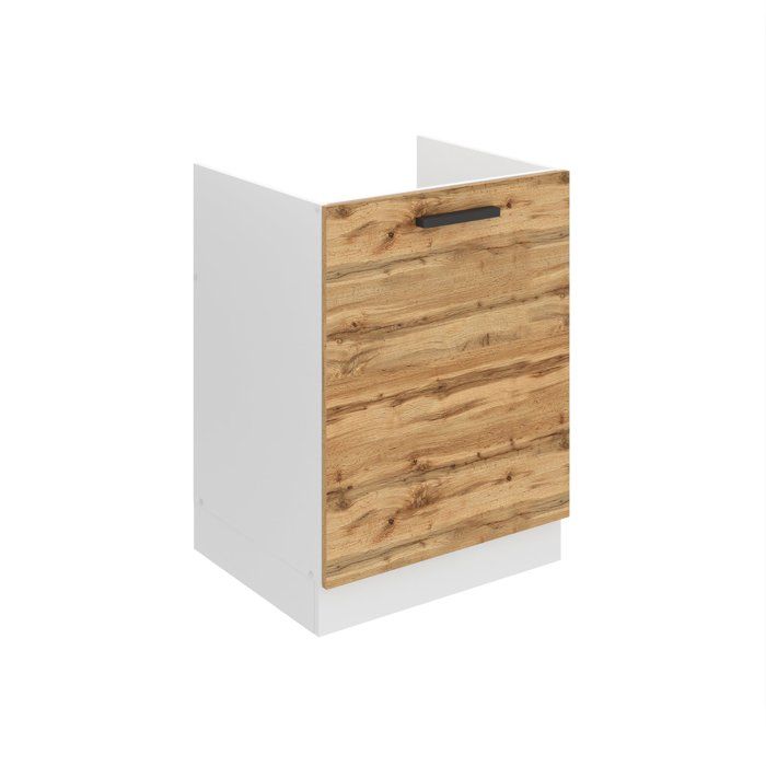 Meuble de Cuisine - BELINI - SDZ - Chêne Wotan - 1 Porte - 60x82 cm - Fermeture Silencieuse