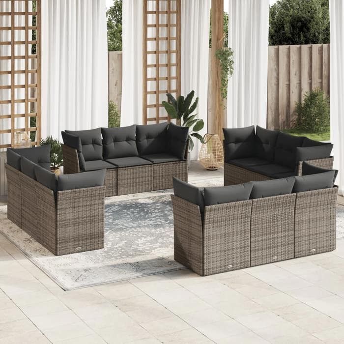 vidaXL Salon de jardin Résine tressée 12 pcs - vue 5