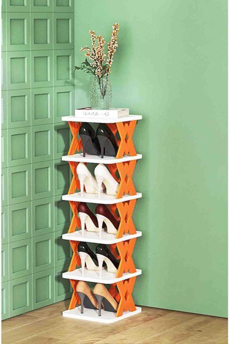 Qkbuza Étagère à Chaussures Verticale Pliante - Organisateur Gain De Place Pour Entrée, Placard Et Petits Espaces, 9 Niveaux En ABS