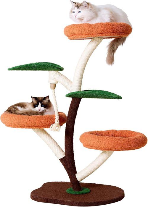 Comparer les prix de Arbre À Chat Griffoir Stable, 137 Cm De Haut, Avec Griffoir, 3 Plates-Formes À Bords Relevés, 2 Plates-Formes À Feuilles, 1 C
