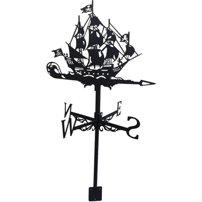 Objet Mural Décoratif Bateaux à Voile Et Mouettes – Style Maritime Shabby Chic, Métal 109 X 69 Cm