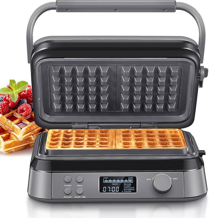 Gaufrier Gaufre Belge Gaufrier Double Intelligent Pro Avec Affichage Led