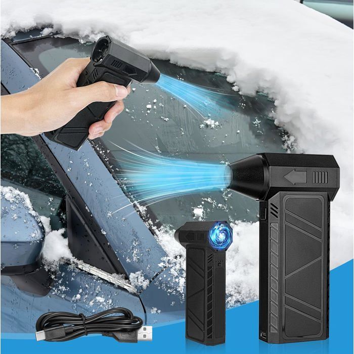 Souffleur D'Air Comprimé Sans Fil IVJ | 130 000 Tr/min, 2 Batteries 3000 MAh - Pour Nettoyage PC, Voiture
