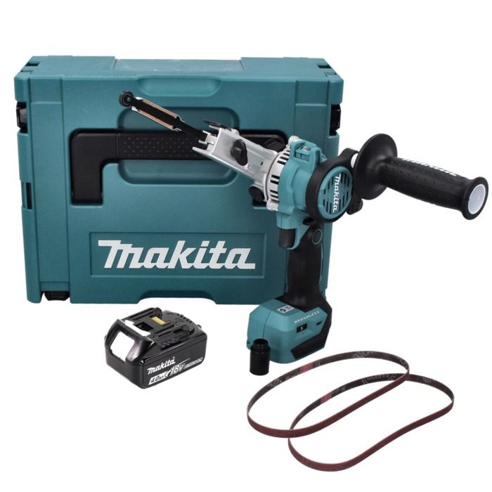 Makita DBS 180 M1J à bande sans fil 18 V 9 x 533 mm Brushless + 1x batterie 4 0 Ah + Makpac sans chargeur