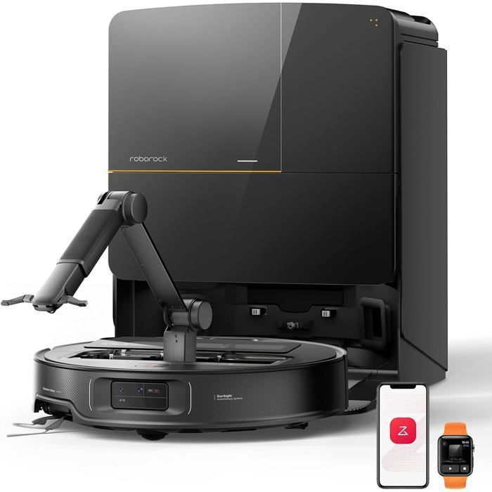 Roborock Saros Z70 Aspirateur Robot 22 000Pa Bras Mécanique OmniGrip Châssis AdaptiLift 798cm Ultra mince - vue 2