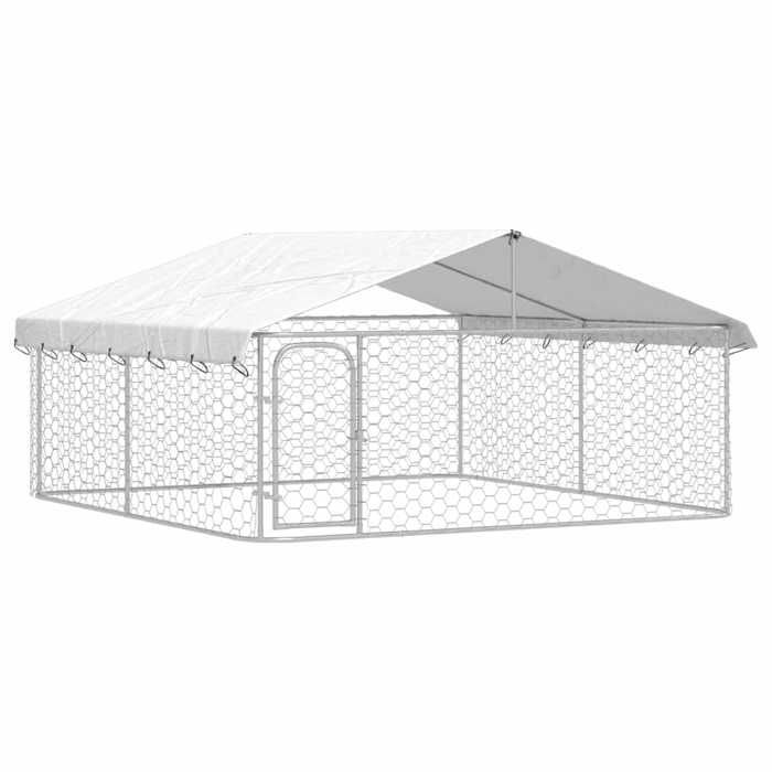 Comparer les prix de (78972)Niche/enclos pour chiens CHICChenil extérieur avec toit 300x300x150 cm FR