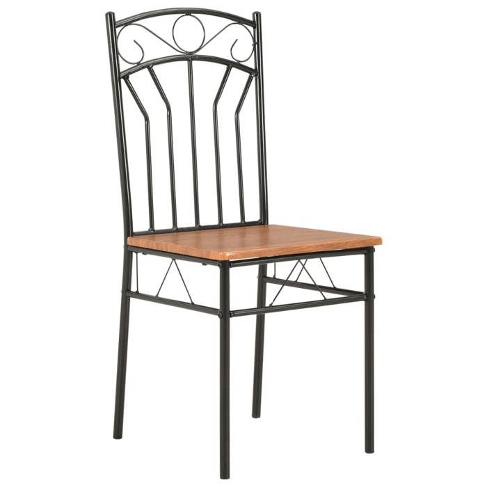 (SOLDES JUILLET)Chaises à manger 4 PCS - UU - Scandinave Fauteuil salon - marron MDF FR1281398