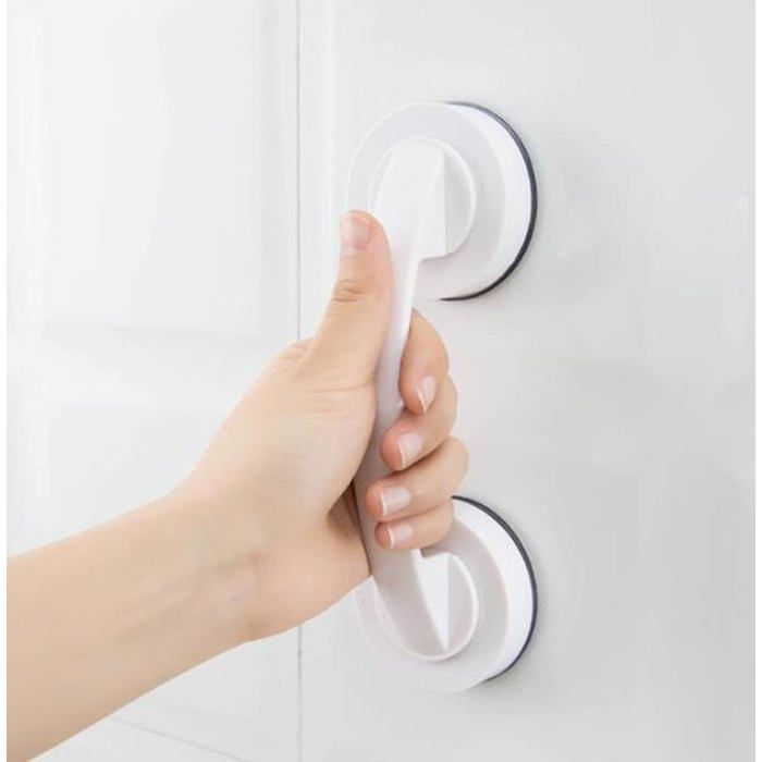 Grandes poignées de porte et de fenêtre en verre portes coulissantes de salle de bain armoires penderies ventouses(blanc)