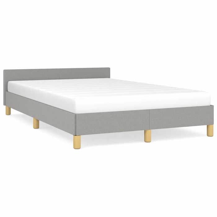 SALE 2026Cadre de lit Adulte et jeunes - Structure pour lit 2 personnes - 207x126x50cm gris clair 120x200cm tissu22 Kg 681618