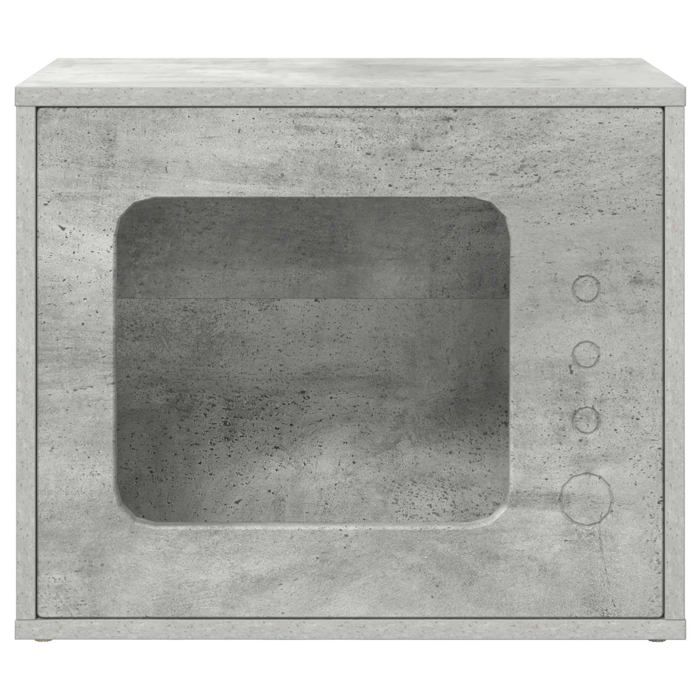 Niche pour chat moderne - vidaXL - Gris ciment - 51x30x42 cm - Bois dingénierie - Design minimaliste - Facile à monter Niche pour chat moderne - vidaXL - Gris ciment - 51x30x42 cm - Bois dingénierie - Design minimaliste - Facile à monter
