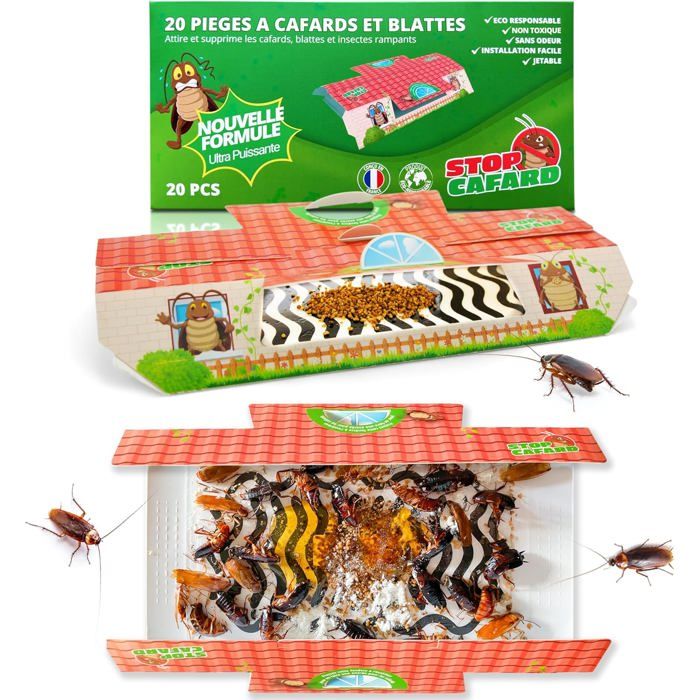 Piège Anti Blattes et Cafards 22 Pièces Puissant Professionnel Produit
