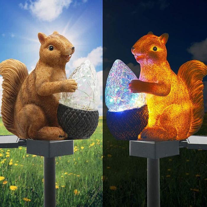 Lampes solaires de jardin - Lampes solaires de sol en forme décureuil