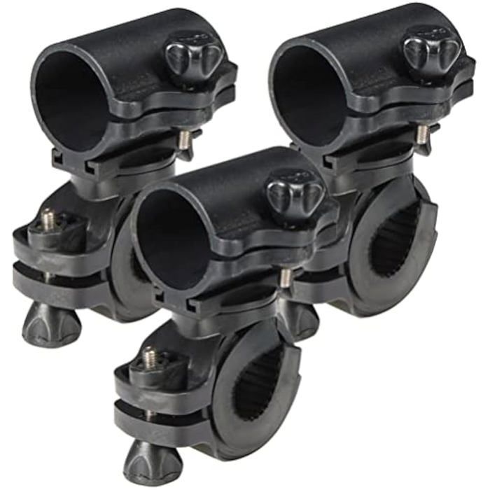 3pcs Support de lampe de poche – Nosheir – Fixation antidérapante et antichoc – Pour vélo – Noir