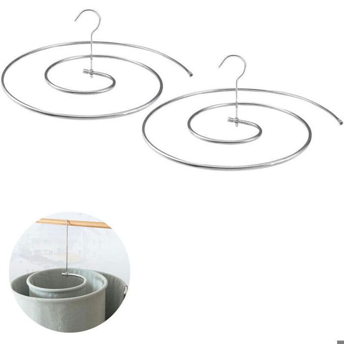 Cintres en spirale pour draps - PZCC - Acier inoxydable - Supporte jusquà 20 kg - Pliable et compact - Antidérapant