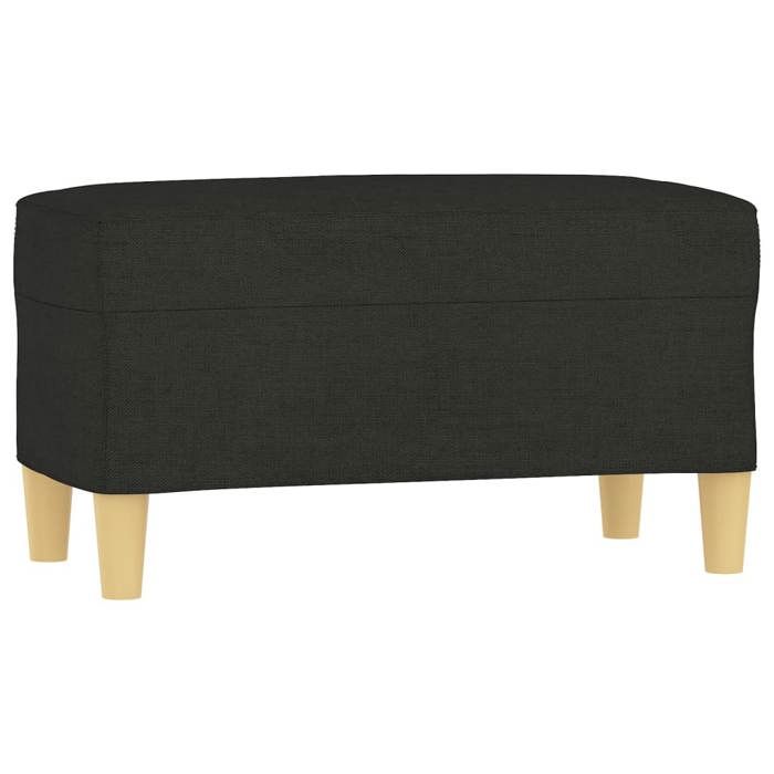 Noir Meuble dentrée - Banc Noir 70x35x41 cm Tissu m2979