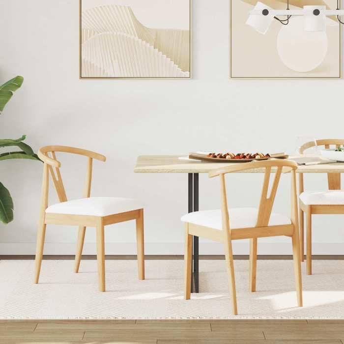 Meuble Chaise de salle à manger 2 pcs Naturel et clair SIEGE - ASSISE FF7235